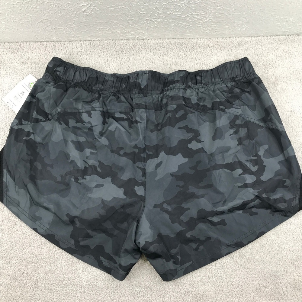 Athletic Works Running Shorts Womens XXL 20 Black Camo DriWorks Active VT6912 - Picture 7 of 11
